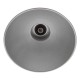 GloboStar® LOUVE 01178 Vintage Industrial Κρεμαστό Φωτιστικό Οροφής Μονόφωτο Ασημί Μεταλλικό Καμπάνα Φ39 x Y32cm
