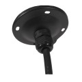 GloboStar® LOUVE 01178 Vintage Industrial Κρεμαστό Φωτιστικό Οροφής Μονόφωτο Ασημί Μεταλλικό Καμπάνα Φ39 x Y32cm
