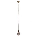 GloboStar® FLOWER IRON RUST 01180 Vintage Industrial Κρεμαστό Φωτιστικό Οροφής Μονόφωτο Καφέ Σκουριά Μεταλλικό Πλέγμα Φ10 x Y20cm