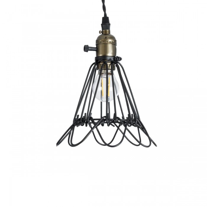 GloboStar® FLOWER IRON RUST 01181 Vintage Κρεμαστό Φωτιστικό Οροφής Μονόφωτο 1 x E27 AC220-240V IP20 - Φ10 x Υ20cm - Μαύρο Μεταλλικό Πλέγμα GloboStar® FLOWER IRON RUST 01181 Vintage Κρεμαστό Φωτιστικό Οροφής Μονόφωτο 1 x E27 AC220-240V IP20 - Φ10 x Υ20cm - Μαύρο Μεταλλικό Πλέγμα