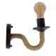 GloboStar® DAKER 01184 Vintage Φωτιστικό Τοίχου Απλίκα Μονόφωτο Μαύρο Μεταλλικό Με Μπεζ Σχοινί Μ21 x Π12 x Υ16cm GloboStar® DAKER 01184 Vintage Φωτιστικό Τοίχου Απλίκα Μονόφωτο Μαύρο Μεταλλικό Με Μπεζ Σχοινί Μ21 x Π12 x Υ16cm
