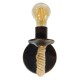 GloboStar® DAKER 01184 Vintage Φωτιστικό Τοίχου Απλίκα Μονόφωτο Μαύρο Μεταλλικό Με Μπεζ Σχοινί Μ21 x Π12 x Υ16cm GloboStar® DAKER 01184 Vintage Φωτιστικό Τοίχου Απλίκα Μονόφωτο Μαύρο Μεταλλικό Με Μπεζ Σχοινί Μ21 x Π12 x Υ16cm