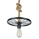 GloboStar® VELO 01185 Vintage Industrial Κρεμαστό Φωτιστικό Οροφής Μονόφωτο 1 x E27 Μαύρο Μεταλλικό Πλέγμα με Μπεζ Σχοινί Φ30 x Y16cm GloboStar® VELO 01185 Vintage Industrial Κρεμαστό Φωτιστικό Οροφής Μονόφωτο 1 x E27 Μαύρο Μεταλλικό Πλέγμα με Μπεζ Σχοινί Φ30 x Y16cm