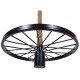 GloboStar® VELO 01185 Vintage Industrial Κρεμαστό Φωτιστικό Οροφής Μονόφωτο 1 x E27 Μαύρο Μεταλλικό Πλέγμα με Μπεζ Σχοινί Φ30 x Y16cm GloboStar® VELO 01185 Vintage Industrial Κρεμαστό Φωτιστικό Οροφής Μονόφωτο 1 x E27 Μαύρο Μεταλλικό Πλέγμα με Μπεζ Σχοινί Φ30 x Y16cm