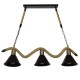 GloboStar® TYMEN 01189 Vintage Φωτιστικό Οροφής Τρίφωτο 3 x E27 Μαύρο Μεταλλικό Καμπάνα με Μπεζ Σχοινί Μ86 x Π22 x Υ23cm GloboStar® TYMEN 01189 Vintage Φωτιστικό Οροφής Τρίφωτο 3 x E27 Μαύρο Μεταλλικό Καμπάνα με Μπεζ Σχοινί Μ86 x Π22 x Υ23cm