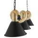 GloboStar® TYMEN 01189 Vintage Φωτιστικό Οροφής Τρίφωτο 3 x E27 Μαύρο Μεταλλικό Καμπάνα με Μπεζ Σχοινί Μ86 x Π22 x Υ23cm GloboStar® TYMEN 01189 Vintage Φωτιστικό Οροφής Τρίφωτο 3 x E27 Μαύρο Μεταλλικό Καμπάνα με Μπεζ Σχοινί Μ86 x Π22 x Υ23cm