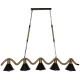GloboStar® TYMEN 01190 Vintage Φωτιστικό Οροφής Πολύφωτο 5 x E27 Μαύρο Μεταλλικό Καμπάνα με Μπεζ Σχοινί Μ150 x Π22 x Υ23cm GloboStar® TYMEN 01190 Vintage Φωτιστικό Οροφής Πολύφωτο 5 x E27 Μαύρο Μεταλλικό Καμπάνα με Μπεζ Σχοινί Μ150 x Π22 x Υ23cm