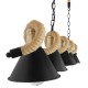 GloboStar® TYMEN 01190 Vintage Φωτιστικό Οροφής Πολύφωτο 5 x E27 Μαύρο Μεταλλικό Καμπάνα με Μπεζ Σχοινί Μ150 x Π22 x Υ23cm GloboStar® TYMEN 01190 Vintage Φωτιστικό Οροφής Πολύφωτο 5 x E27 Μαύρο Μεταλλικό Καμπάνα με Μπεζ Σχοινί Μ150 x Π22 x Υ23cm
