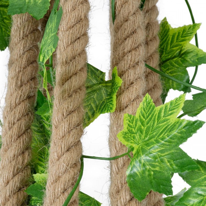 GloboStar® HELLET 01193 Vintage Industrial Κρεμαστό Φωτιστικό Οροφής Πολύφωτο 6 x E27 Μαύρο Μεταλλικό Πλέγμα με Μπεζ Σχοινί Φ72 x Y80cm GloboStar® HELLET 01193 Vintage Industrial Κρεμαστό Φωτιστικό Οροφής Πολύφωτο 6 x E27 Μαύρο Μεταλλικό Πλέγμα με Μπεζ Σχοινί Φ72 x Y80cm