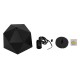 GloboStar® HEXAGON 01195 Μοντέρνο Κρεμαστό Φωτιστικό Οροφής Μονόφωτο Μαύρο - Χρυσό Μεταλλικό Καμπάνα Φ46 x Y25cm