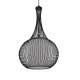GloboStar® BERNA 01198 Μοντέρνο Κρεμαστό Φωτιστικό Οροφής Μονόφωτο Μαύρο Μεταλλικό Πλέγμα με Υφασμάτινο Εσωτερικό Καπέλο Φ30 x Y50cm GloboStar® BERNA 01198 Μοντέρνο Κρεμαστό Φωτιστικό Οροφής Μονόφωτο Μαύρο Μεταλλικό Πλέγμα με Υφασμάτινο Εσωτερικό Καπέλο Φ30 x Y50cm
