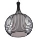 GloboStar® BERNA 01198 Μοντέρνο Κρεμαστό Φωτιστικό Οροφής Μονόφωτο Μαύρο Μεταλλικό Πλέγμα με Υφασμάτινο Εσωτερικό Καπέλο Φ30 x Y50cm GloboStar® BERNA 01198 Μοντέρνο Κρεμαστό Φωτιστικό Οροφής Μονόφωτο Μαύρο Μεταλλικό Πλέγμα με Υφασμάτινο Εσωτερικό Καπέλο Φ30 x Y50cm