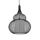 GloboStar® PANYA 01199 Μοντέρνο Κρεμαστό Φωτιστικό Οροφής Μονόφωτο Μαύρο Μεταλικό Πλέγμα με Υφασμάτινο Εσωτερικό Καπέλο Φ31 x Y42cm GloboStar® PANYA 01199 Μοντέρνο Κρεμαστό Φωτιστικό Οροφής Μονόφωτο Μαύρο Μεταλικό Πλέγμα με Υφασμάτινο Εσωτερικό Καπέλο Φ31 x Y42cm