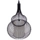 GloboStar® PANYA 01199 Μοντέρνο Κρεμαστό Φωτιστικό Οροφής Μονόφωτο Μαύρο Μεταλικό Πλέγμα με Υφασμάτινο Εσωτερικό Καπέλο Φ31 x Y42cm GloboStar® PANYA 01199 Μοντέρνο Κρεμαστό Φωτιστικό Οροφής Μονόφωτο Μαύρο Μεταλικό Πλέγμα με Υφασμάτινο Εσωτερικό Καπέλο Φ31 x Y42cm