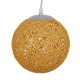 GloboStar® OCEANA 01200 Vintage Κρεμαστό Φωτιστικό Οροφής Μονόφωτο 1 x E27 Μπεζ Ξύλινο Ψάθινο Rattan Φ20 x Υ20cm