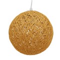 GloboStar® OCEANA 01200 Vintage Κρεμαστό Φωτιστικό Οροφής Μονόφωτο 1 x E27 Μπεζ Ξύλινο Ψάθινο Rattan Φ20 x Υ20cm
