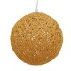 GloboStar® OCEANA 01200 Vintage Κρεμαστό Φωτιστικό Οροφής Μονόφωτο 1 x E27 Μπεζ Ξύλινο Ψάθινο Rattan Φ20 x Υ20cm