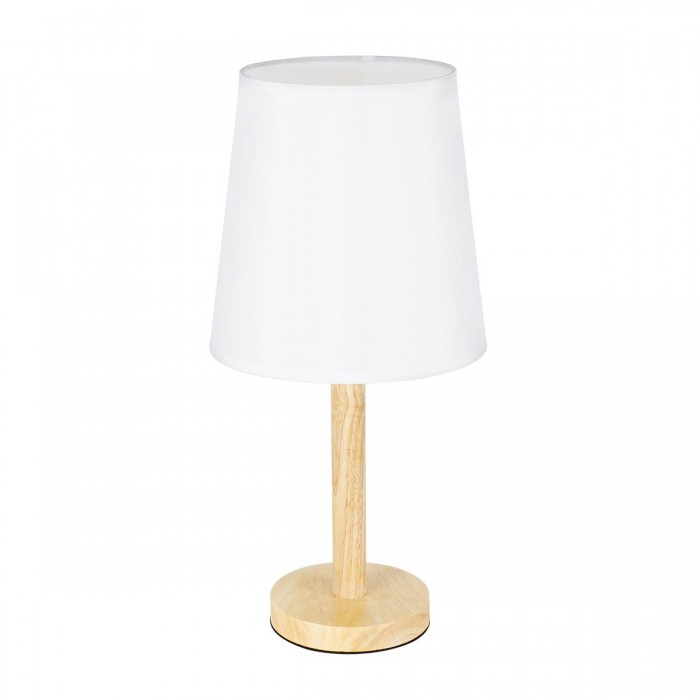 GloboStar® NAPHIE 01208 Κλασικό Επιτραπέζιο Φωτιστικό Πορτατίφ Μονόφωτο 1 x E27 Ξύλινο με Λευκό Καπέλο Φ21 x Υ42cm GloboStar® NAPHIE 01208 Κλασικό Επιτραπέζιο Φωτιστικό Πορτατίφ Μονόφωτο 1 x E27 Ξύλινο με Λευκό Καπέλο Φ21 x Υ42cm
