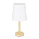 GloboStar® NAPHIE 01208 Κλασικό Επιτραπέζιο Φωτιστικό Πορτατίφ Μονόφωτο 1 x E27 Ξύλινο με Λευκό Καπέλο Φ21 x Υ42cm GloboStar® NAPHIE 01208 Κλασικό Επιτραπέζιο Φωτιστικό Πορτατίφ Μονόφωτο 1 x E27 Ξύλινο με Λευκό Καπέλο Φ21 x Υ42cm