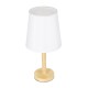 GloboStar® NAPHIE 01208 Κλασικό Επιτραπέζιο Φωτιστικό Πορτατίφ Μονόφωτο 1 x E27 Ξύλινο με Λευκό Καπέλο Φ21 x Υ42cm GloboStar® NAPHIE 01208 Κλασικό Επιτραπέζιο Φωτιστικό Πορτατίφ Μονόφωτο 1 x E27 Ξύλινο με Λευκό Καπέλο Φ21 x Υ42cm