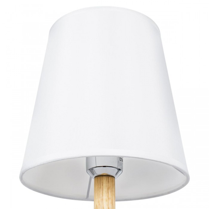 GloboStar® NAPHIE 01208 Κλασικό Επιτραπέζιο Φωτιστικό Πορτατίφ Μονόφωτο 1 x E27 Ξύλινο με Λευκό Καπέλο Φ21 x Υ42cm GloboStar® NAPHIE 01208 Κλασικό Επιτραπέζιο Φωτιστικό Πορτατίφ Μονόφωτο 1 x E27 Ξύλινο με Λευκό Καπέλο Φ21 x Υ42cm