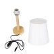 GloboStar® NAPHIE 01208 Κλασικό Επιτραπέζιο Φωτιστικό Πορτατίφ Μονόφωτο 1 x E27 Ξύλινο με Λευκό Καπέλο Φ21 x Υ42cm GloboStar® NAPHIE 01208 Κλασικό Επιτραπέζιο Φωτιστικό Πορτατίφ Μονόφωτο 1 x E27 Ξύλινο με Λευκό Καπέλο Φ21 x Υ42cm