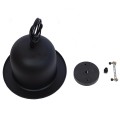 GloboStar® CHARLO 01214 Vintage Κρεμαστό Φωτιστικό Οροφής Μονόφωτο 1 x E27 Μαύρο Μεταλλικό Καμπάνα Φ26 x Y17cm