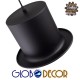 GloboStar® SHERLOCK 01215 Vintage Κρεμαστό Φωτιστικό Οροφής Μονόφωτο 1 x E27 Μαύρο Μεταλλικό Καμπάνα Φ26 x Y18cm