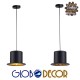 GloboStar® SHERLOCK 01215 Vintage Κρεμαστό Φωτιστικό Οροφής Μονόφωτο 1 x E27 Μαύρο Μεταλλικό Καμπάνα Φ26 x Y18cm