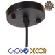 GloboStar® SHERLOCK 01215 Vintage Κρεμαστό Φωτιστικό Οροφής Μονόφωτο 1 x E27 Μαύρο Μεταλλικό Καμπάνα Φ26 x Y18cm