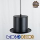 GloboStar® SHERLOCK 01215 Vintage Κρεμαστό Φωτιστικό Οροφής Μονόφωτο 1 x E27 Μαύρο Μεταλλικό Καμπάνα Φ26 x Y18cm