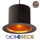 GloboStar® SHERLOCK 01215 Vintage Κρεμαστό Φωτιστικό Οροφής Μονόφωτο 1 x E27 Μαύρο Μεταλλικό Καμπάνα Φ26 x Y18cm