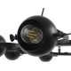 GloboStar® LINNYA 01219 Μοντέρνο Industrial Κρεμαστό Φωτιστικό Οροφής Πολύφωτο Μαύρο Μεταλλικό Πολυέλαιος με Κινούμενα Σποτ Φ66 x Y10cm