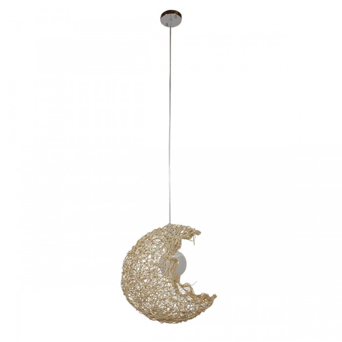 GloboStar® CRESCENT 01222 Vintage Κρεμαστό Φωτιστικό Οροφής Μονόφωτο 1 x E27 Μπεζ Ξύλινο Ψάθινο Rattan Μ20 x Π20 x Υ35cm GloboStar® CRESCENT 01222 Vintage Κρεμαστό Φωτιστικό Οροφής Μονόφωτο 1 x E27 Μπεζ Ξύλινο Ψάθινο Rattan Μ20 x Π20 x Υ35cm