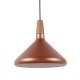 GloboStar® BARING 01224 Μοντέρνο Κρεμαστό Φωτιστικό Οροφής Μονόφωτο Χάλκινο Μεταλλικό Καμπάνα Φ27 x Y25cm