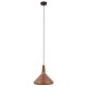 GloboStar® BARING 01224 Μοντέρνο Κρεμαστό Φωτιστικό Οροφής Μονόφωτο Χάλκινο Μεταλλικό Καμπάνα Φ27 x Y25cm