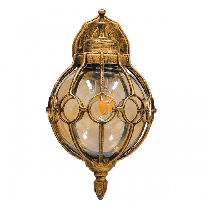 GloboStar® ETOILE 01227 Vintage Industrial Φωτιστικό Τοίχου Απλίκα Μονόφωτο Μπρονζέ Χρυσό Μεταλλικό Πλέγμα με Μελί Γυαλί Φ18 x Υ27cm GloboStar® ETOILE 01227 Vintage Industrial Φωτιστικό Τοίχου Απλίκα Μονόφωτο Μπρονζέ Χρυσό Μεταλλικό Πλέγμα με Μελί Γυαλί Φ18 x Υ27cm