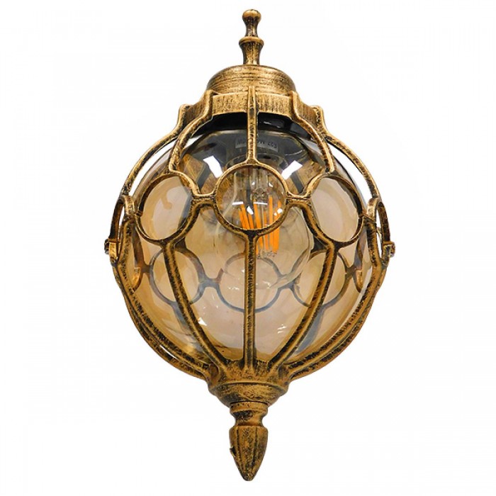GloboStar® ETOILE 01227 Vintage Industrial Φωτιστικό Τοίχου Απλίκα Μονόφωτο Μπρονζέ Χρυσό Μεταλλικό Πλέγμα με Μελί Γυαλί Φ18 x Υ27cm GloboStar® ETOILE 01227 Vintage Industrial Φωτιστικό Τοίχου Απλίκα Μονόφωτο Μπρονζέ Χρυσό Μεταλλικό Πλέγμα με Μελί Γυαλί Φ18 x Υ27cm