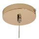 GloboStar® JADORE 01232 Μοντέρνο Κρεμαστό Φωτιστικό Οροφής Μονόφωτο με Ενσωματωμένο Φωτισμό LED 3000k Χάλκινο με Φυσητό Γυαλί Φ6 x Y23cm