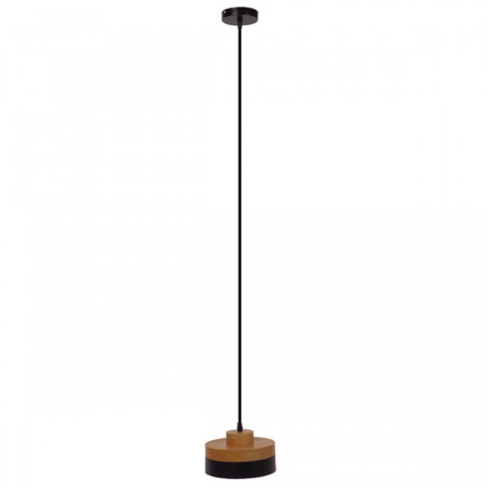 GloboStar® RUHIEL 01233 Μοντέρνο Κρεμαστό Φωτιστικό Οροφής Μονόφωτο 1 x E27 Μαύρο Μεταλλικό με Φυσικό Ξύλο Καμπάνα Φ18 x Y12cm GloboStar® RUHIEL 01233 Μοντέρνο Κρεμαστό Φωτιστικό Οροφής Μονόφωτο 1 x E27 Μαύρο Μεταλλικό με Φυσικό Ξύλο Καμπάνα Φ18 x Y12cm