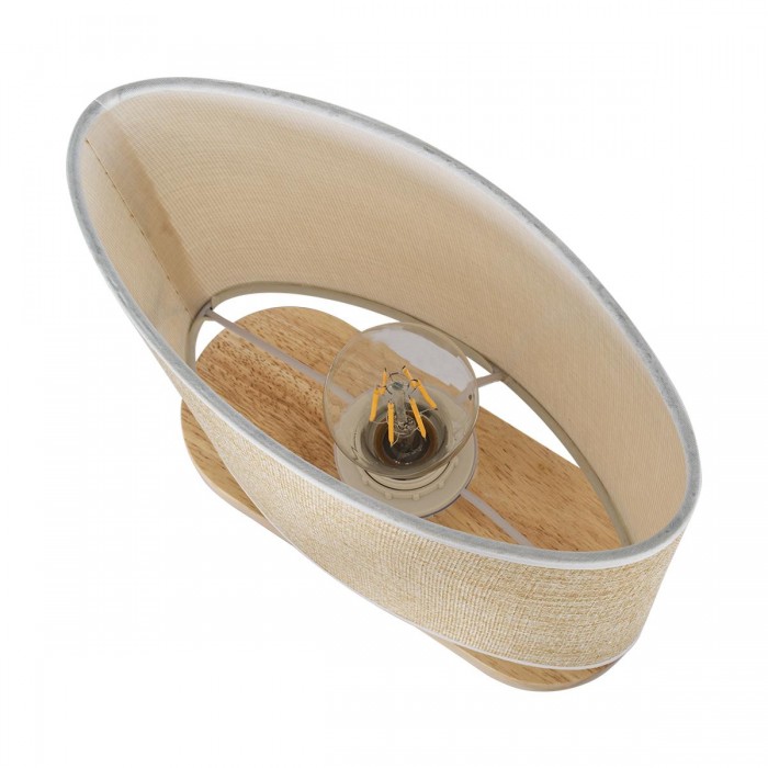 GloboStar® CHIARA 01241 Κλασικό Επιτραπέζιο Φωτιστικό Πορτατίφ Μονόφωτο 1 x E27 Ξύλινο με Μπέζ Καπέλο Μ25 x Π12 x Υ26cm GloboStar® CHIARA 01241 Κλασικό Επιτραπέζιο Φωτιστικό Πορτατίφ Μονόφωτο 1 x E27 Ξύλινο με Μπέζ Καπέλο Μ25 x Π12 x Υ26cm