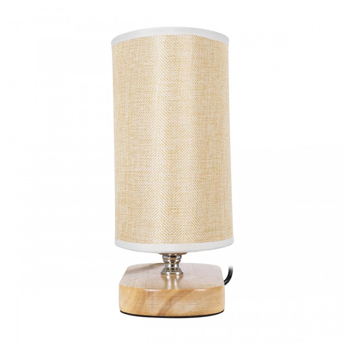 GloboStar® CHIARA 01241 Κλασικό Επιτραπέζιο Φωτιστικό Πορτατίφ Μονόφωτο 1 x E27 Ξύλινο με Μπέζ Καπέλο Μ25 x Π12 x Υ26cm GloboStar® CHIARA 01241 Κλασικό Επιτραπέζιο Φωτιστικό Πορτατίφ Μονόφωτο 1 x E27 Ξύλινο με Μπέζ Καπέλο Μ25 x Π12 x Υ26cm