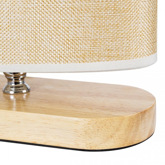 GloboStar® CHIARA 01241 Κλασικό Επιτραπέζιο Φωτιστικό Πορτατίφ Μονόφωτο 1 x E27 Ξύλινο με Μπέζ Καπέλο Μ25 x Π12 x Υ26cm GloboStar® CHIARA 01241 Κλασικό Επιτραπέζιο Φωτιστικό Πορτατίφ Μονόφωτο 1 x E27 Ξύλινο με Μπέζ Καπέλο Μ25 x Π12 x Υ26cm