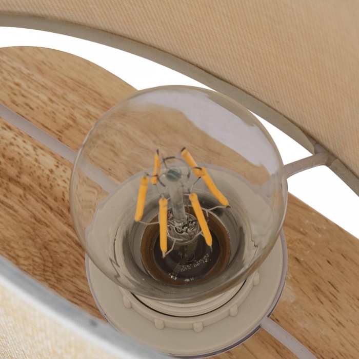 GloboStar® CHIARA 01241 Κλασικό Επιτραπέζιο Φωτιστικό Πορτατίφ Μονόφωτο 1 x E27 Ξύλινο με Μπέζ Καπέλο Μ25 x Π12 x Υ26cm GloboStar® CHIARA 01241 Κλασικό Επιτραπέζιο Φωτιστικό Πορτατίφ Μονόφωτο 1 x E27 Ξύλινο με Μπέζ Καπέλο Μ25 x Π12 x Υ26cm