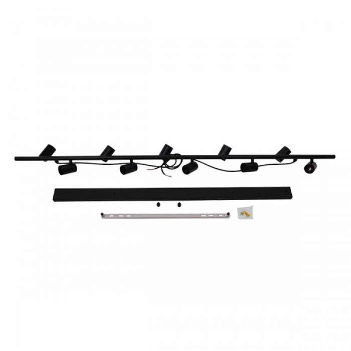 GloboStar® ALFREDA 01242 Μοντέρνο Κρεμαστό Φωτιστικό Οροφής Πολύφωτο Μαύρο Μεταλλικό Ράγα Μ140 x Π18 x Υ100cm GloboStar® ALFREDA 01242 Μοντέρνο Κρεμαστό Φωτιστικό Οροφής Πολύφωτο Μαύρο Μεταλλικό Ράγα Μ140 x Π18 x Υ100cm
