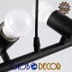 GloboStar® ALFREDA 01242 Μοντέρνο Κρεμαστό Φωτιστικό Οροφής Πολύφωτο Μαύρο Μεταλλικό Ράγα Μ140 x Π18 x Υ100cm