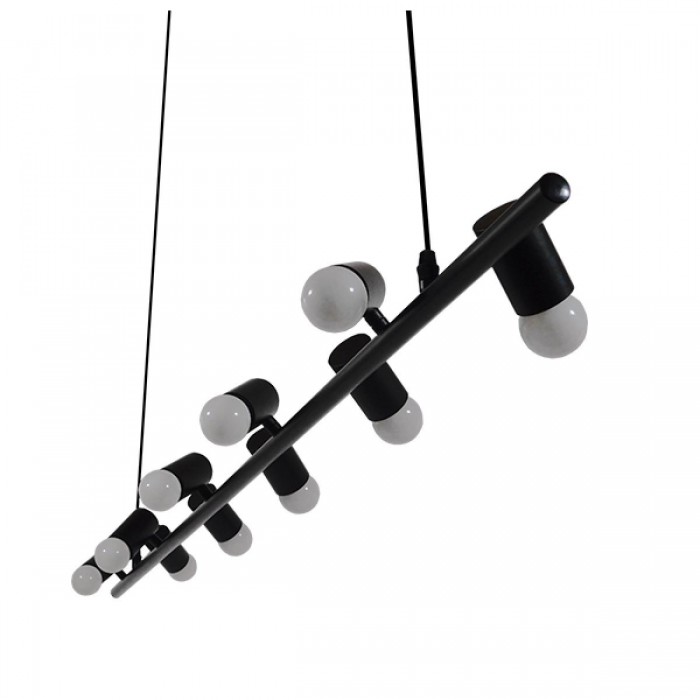 GloboStar® ALFREDA 01242 Μοντέρνο Κρεμαστό Φωτιστικό Οροφής Πολύφωτο Μαύρο Μεταλλικό Ράγα Μ140 x Π18 x Υ100cm GloboStar® ALFREDA 01242 Μοντέρνο Κρεμαστό Φωτιστικό Οροφής Πολύφωτο Μαύρο Μεταλλικό Ράγα Μ140 x Π18 x Υ100cm