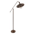 GloboStar® SILENE 01243 Vintage Φωτιστικό Δαπέδου Μονόφωτο 1 x E27 Χάλκινο Μεταλλικό Καμπάνα D30 x H194cm