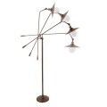 GloboStar® SILENE 01243 Vintage Φωτιστικό Δαπέδου Μονόφωτο 1 x E27 Χάλκινο Μεταλλικό Καμπάνα D30 x H194cm