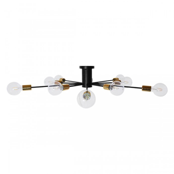 GloboStar® OLINDA 01244 Μοντέρνο Industrial Φωτιστικό Οροφής Πολύφωτο Μαύρο Μεταλλικό Φ95 x Y17cm GloboStar® OLINDA 01244 Μοντέρνο Industrial Φωτιστικό Οροφής Πολύφωτο Μαύρο Μεταλλικό Φ95 x Y17cm